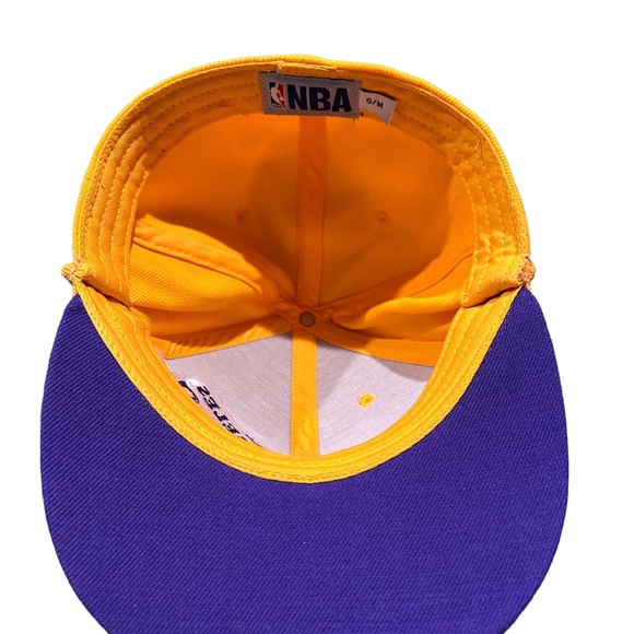 Vintage Adidas NBA Los Angeles Lakers Big Logo Spell Out Hat Cap Size Small - Picture 3 of 5